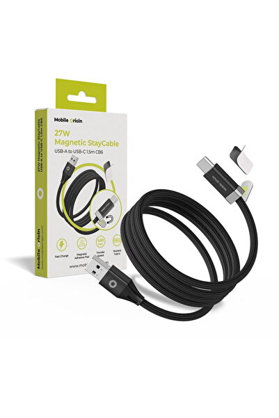 Mobile Origin 27W Cablu magnetic StayCable USB-C la USB-A 1.5m CB6