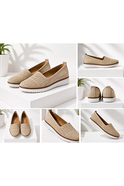 Merry Pace MİLLA AİR BEJ DELİKLİ ORTAPEDİK TABAN GÜNLÜK LOAFER