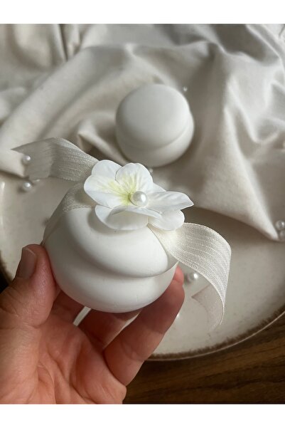 DECOR Taştozu çiçek detaylı mum Söz, Nişan, Düğün, Kına, Nikah, Yenidoğan, Me...