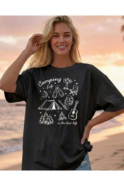 Etoile Studio "Camping Life Is the Best Life" Printed Special Design T-Shirt ...