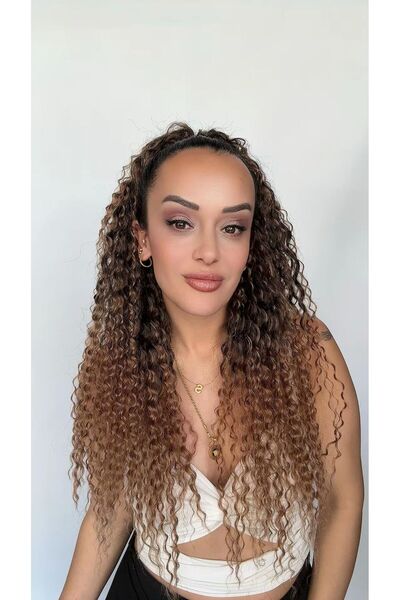 Suzan Peruk Afro Postiş El yapımı Ekstra Kabarık tak ve çık Mandallı tokalı M...