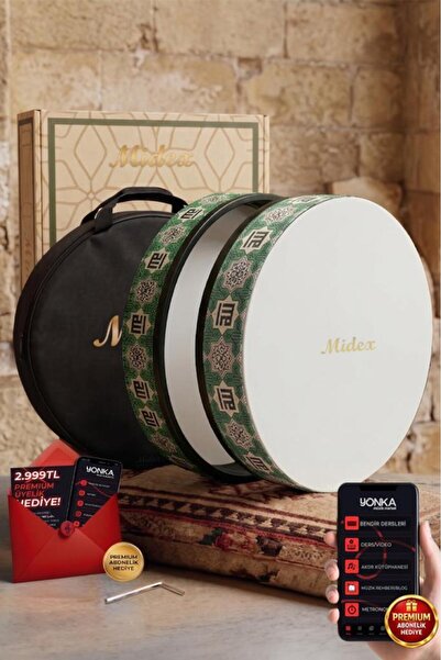 Midex BR-411 Kaliteli Bendir Def Akort Ayarlı EL Tutma Oyuklu Çantalı