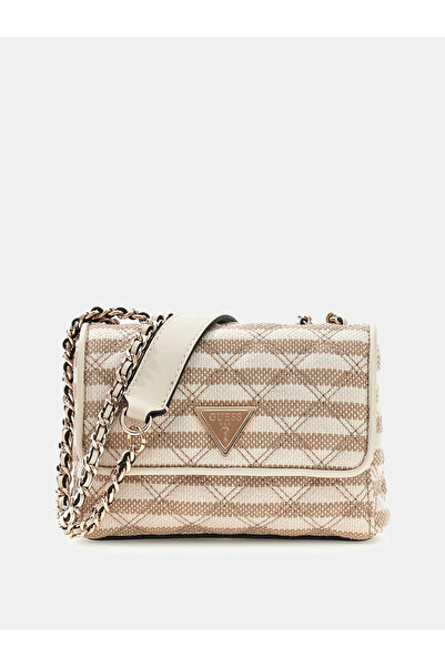 Guess Giully Ii Small 2-Compartment Women's Beige Crossbody Bag Hwag9673740-Tmu