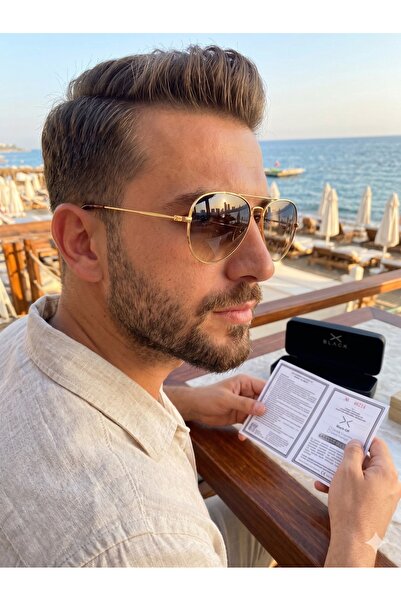 BLACK Unisex Drop Model Mineral Glass Sunglasses