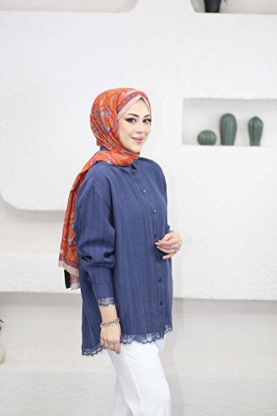 Suede Style 6394 - قميص نسائي أنيق ومريح بتفاصيل دانتيل من ماركة فيفا