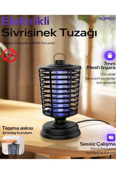 linarya Elektrikli Sinek Öldürücü 4W | Askılı Sessiz Lambalı Karasinek Sivrisinek Yakarca Tuzağı Cız