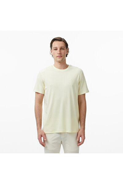 Calvin Klein Supima Chest Emblem Crewneck Erkek Sarı T-Shirt