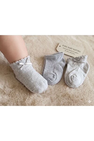 PURE BABY NATURA عبوة من 3 جوارب للأطفال