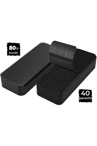 unbranded Set 80 Autocolante Fixare Covoare Auto – Adezive Antialunecare, Sta...