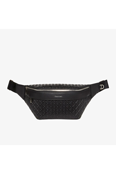Calvin Klein Emblem Emboss Waistbag Erkek Siyah Bel Çantası