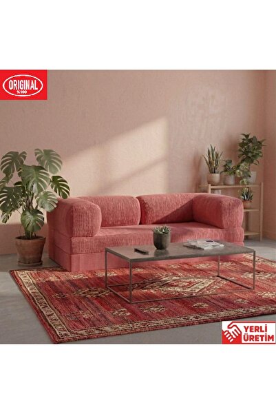 HEREV 180X90 50 DNS SÜNGER KANEPE YIKANABİLİR KADİFE KUMAŞLI KOLTUK