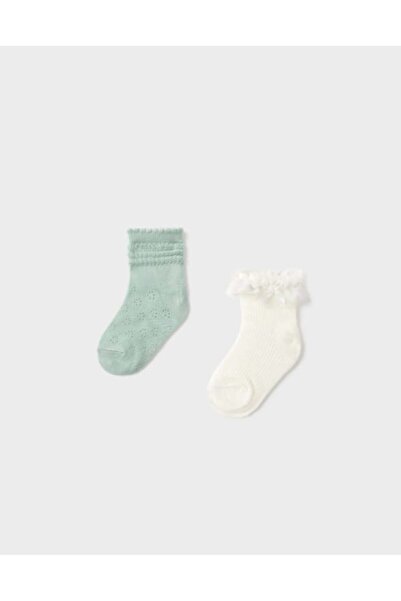 MAYORAL Baby Girl Bowknot Lace Socks Set 6 Months - 4 Years Sax