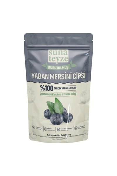 Suna Teyze Yaban Mersini Kuru Meyve Cipsi - Dondurularak Kurutulmuş Freeze Dr...
