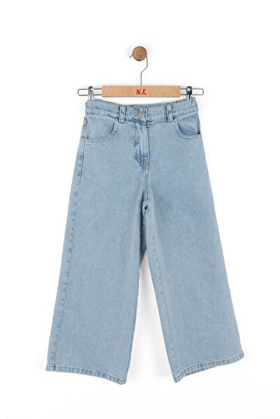 nk kids Nk girl's wide leg basic jeans, ages 4-8, light blue