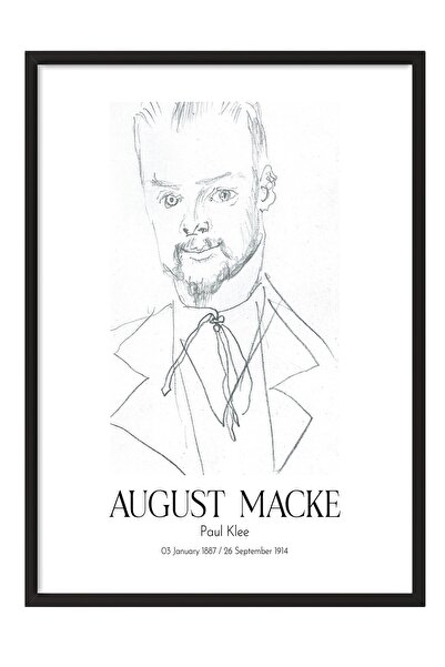 Postifull August Macke - Paul Klee, Tablou înrămat negru, Seria de artă NR:11...