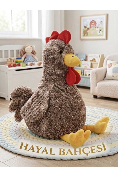 HAYALBAHÇESİ Sesli Öten Çilli Horoz Peluş Oyuncak 40 cm