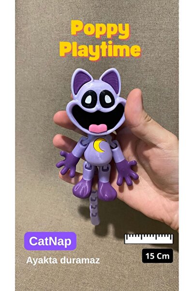 3D Ekspres CatNap Poppy Playtime Figür – Hareketli Eklemli 3D Baskı Koleksiyo...