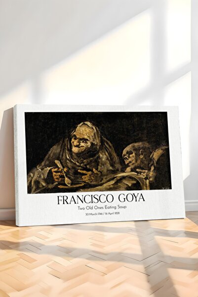 Postifull Francisco Goya - Dva starca jedu supu, slika na platnu, umetnička s...