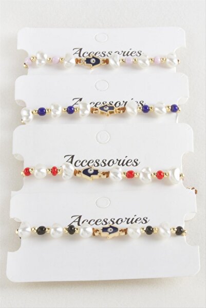 ZERO LAND Nhrhls Ftm Ana Eli Beaded Pearl Macrame Rope Bracelet (112902) - White