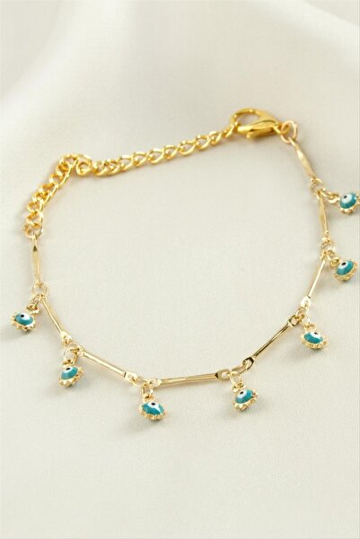 ZERO LAND Nhrhls Evil Eye Bead Enamel Bracelet (122134) - Turquoise