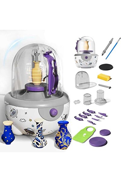 Leno Electric Art Craft Pottery Wheel Kit With Adjustable Speed, Protective C...