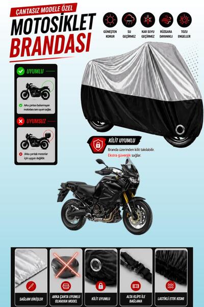 Cemku Twin غطاء محرك متوافق مع ياماها XT 1200Z سوبر تينيري، باللون الرمادي من...