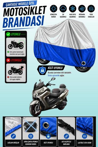 Cemku Twin Top Gray - Bottom Blue Sym Maxsym 600I Abs Compatible Engine Cover...