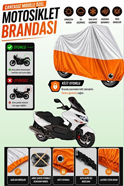 Cemku Twin غطاء محرك متوافق مع Kymco Xciting 500 باللون الرمادي من الأعلى وال...