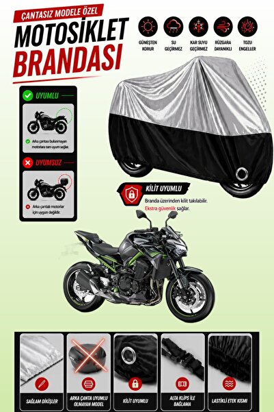 Cemku Twin غطاء محرك متوافق مع كاواساكي Z 900 باللون الرمادي من الأعلى والأسو...