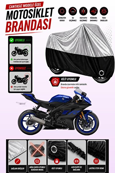 Cemku Twin غطاء محرك متوافق مع ياماها YZF R6 باللون الرمادي من الأعلى والأسود...