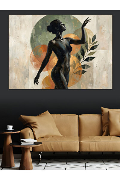 Artmeg Abstract Style Aesthetic Female Silhouette Decorative Canvas - Mdf Woo...