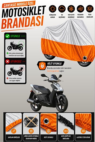 Cemku Twin غطاء محرك متوافق مع Kymco Agility City 200 i باللون الرمادي من الأ...