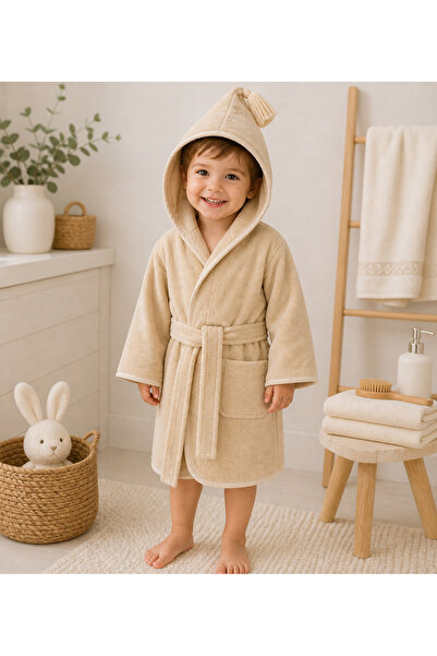 Kirazkids Lila Bambu Çocuk Bornoz