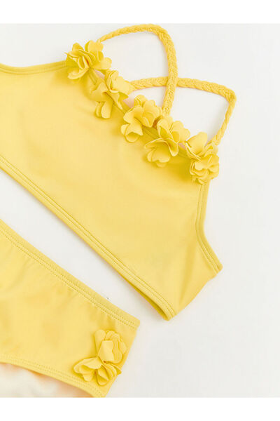 LC Waikiki Floral Detailed Girls' Bikini