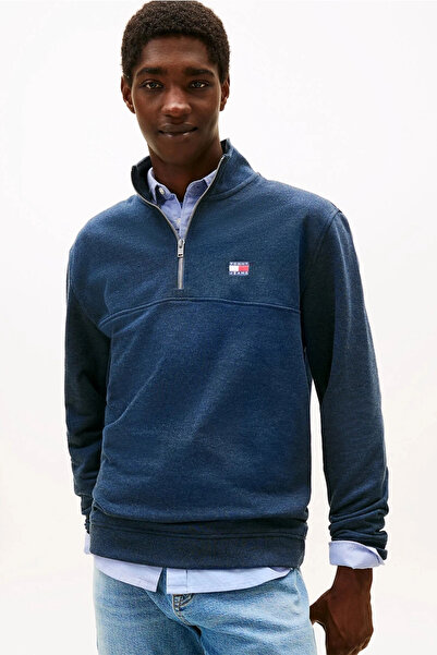 Tommy Hilfiger Erkek TJM Regular Fit Badge Fermuar Detaylı Sweatshirt