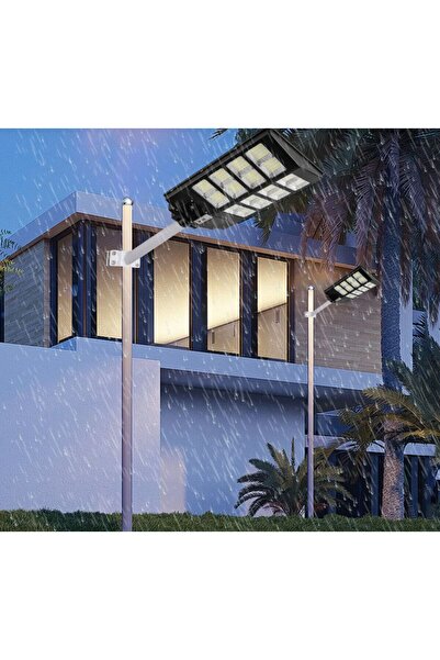 kialed 1200W Güneş Enerjili LED Sokak Lambası Sensörlü Kumandalı Su Geçirmez ...