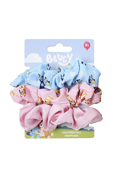 bluey Set de 3 elastice de păr textile multicolore