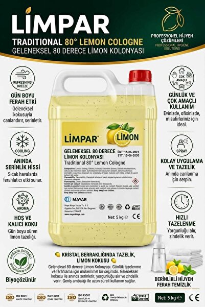 limpar Limon Kolonyası 5 kg