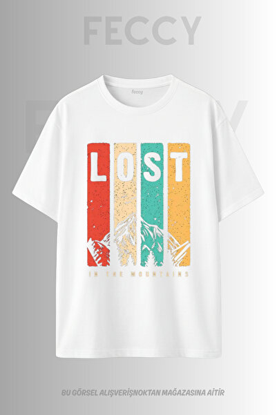 FECCY Premium Lost Printed Hunter Theme Unisex Oversize Γυναικείο T-Shirt Ανδ...