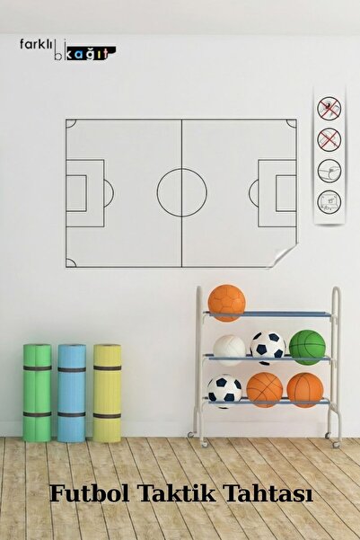 Farklı Bi Kağıt 70 X 100 Statik Tutunan Futbol Taktik Tahtası [Yazılıp Siline...