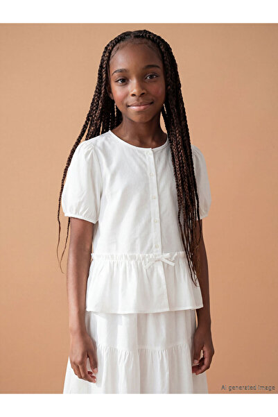 LC Waikiki Ruffle Detailed Girl's Shirt