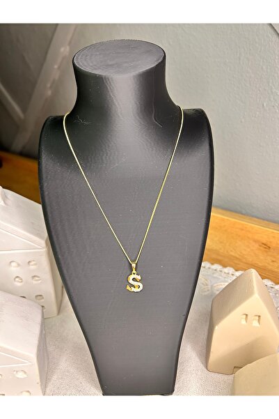 LUNARİA ACCESSORİES Çelik harf kolye S harfi