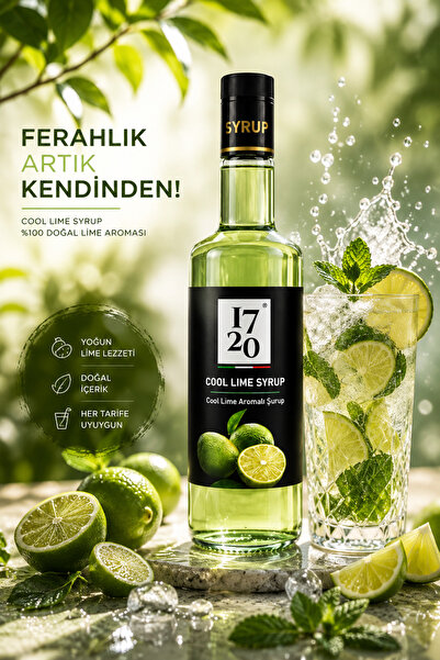 MOSIN 1720 COOL LIME KONSANTRE ŞEKERSİZ % KALORİSİZ 700ML 20 BARDAK
