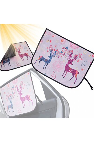 Ikonka Parasolar auto cu prindere magnetica Deer, dimensiune 59 cm x 45 cm