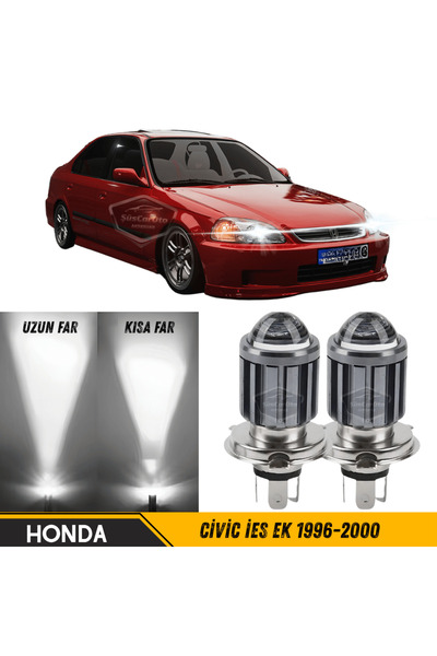 ŞüsCarOto Aksesuar Honda Civic İES EK 1996-2000 Uyumlu Mercekli Far Ampulü Le...