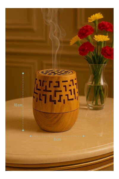 Generic Ceramic Incense Burner with Wood-Like Design – Stylish Modern Decorat...