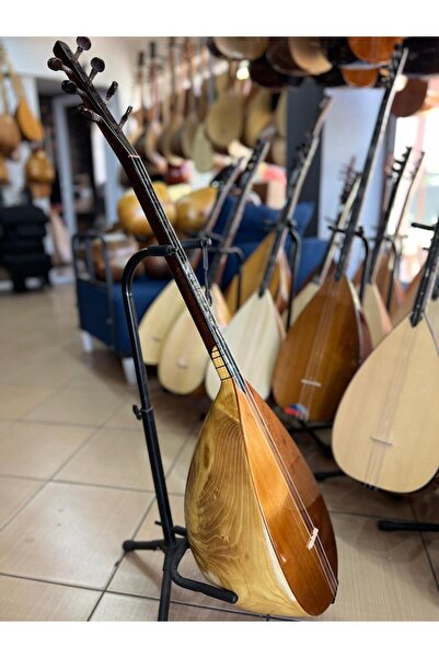 Bircanmüzik Profesyonel Oyma Dut 41 Tekne Kısa Sap Bağlama (soft kılıf, yedek...