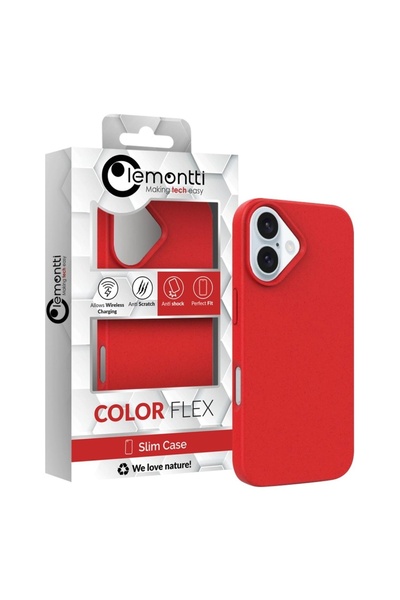 lemontti Βιοδιασπώμενη Πολύχρωμη Θήκη iPhone 16 MagSafe από Σιτάρι, Κόκκινη