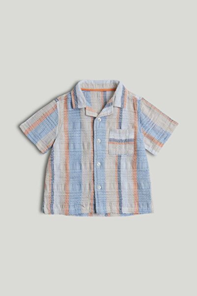 MOTHERCARE قميص قطني مخطط ذو نسيج مميز