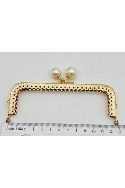 angel çanta aksesuar Clip pentru portofel de 13 cm, culoare aurie, cu perle